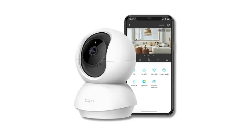 Tapo TP Link 2K Pan Tilt Security Camera for Baby Monitor, Dog Camera w/Motion Detection