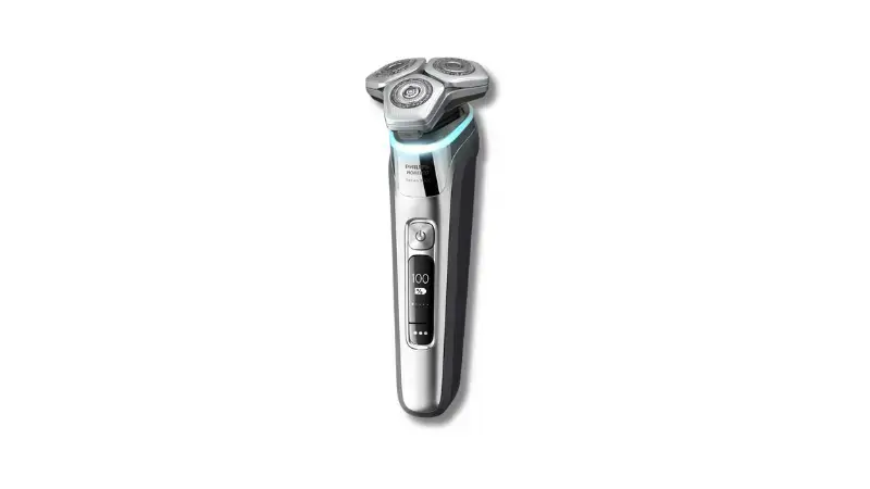 Best Rotary Shaver: Philips Norelco 9800 Rechargeable Wet & Dry Electric Shaver with Quick Clean, Travel Case, Pop up Trimmer, Charging Stand, S9987/85